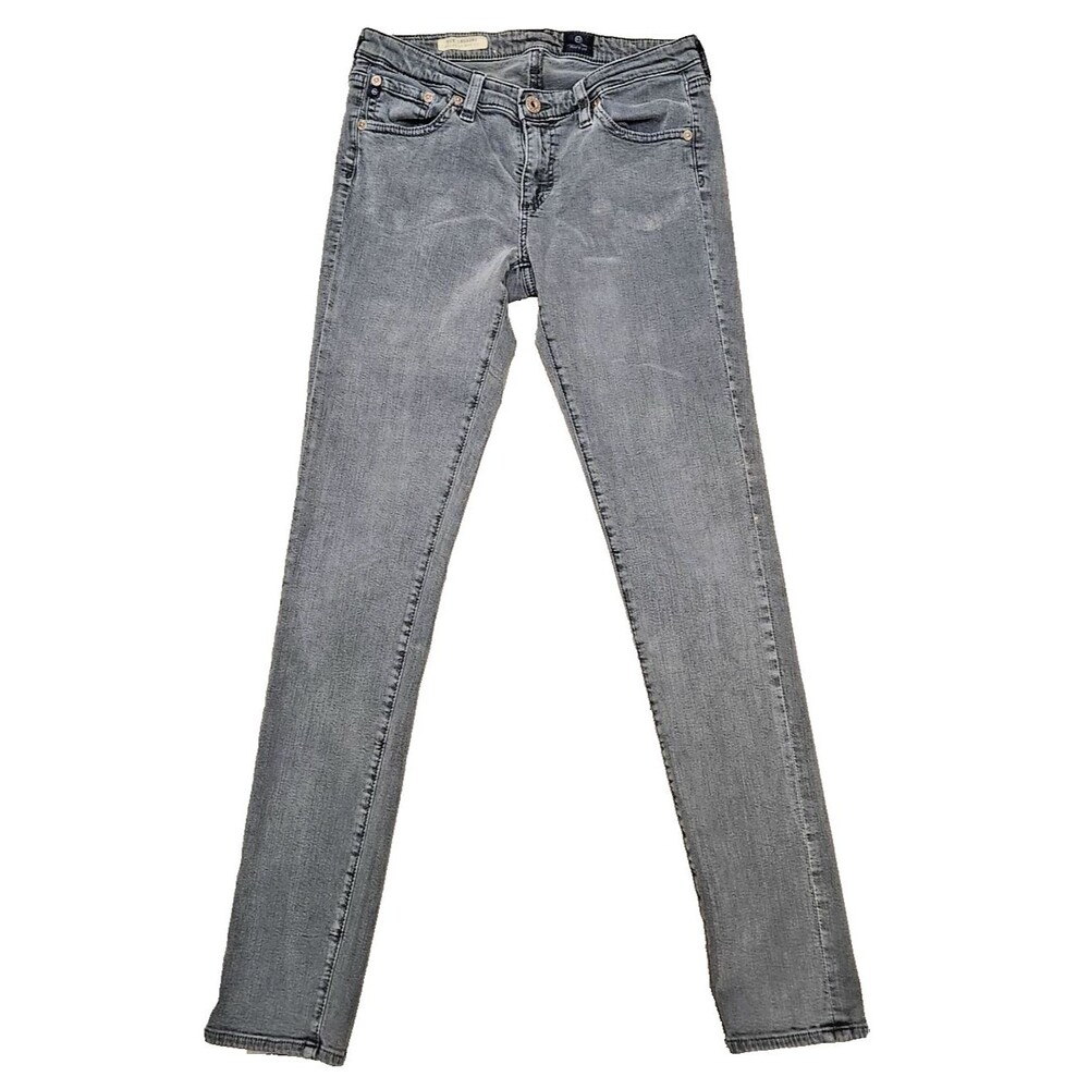 AG Adriano Goldschmied The Legging Skinny Jeans Womens Sz 27 Gray Stretch Denim